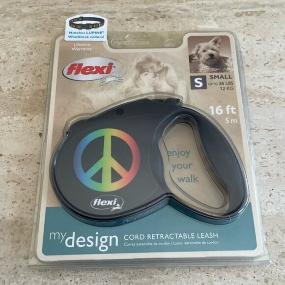 Peace sign Flexi retractable leash for small -medium dogs - Picture 2 of 7